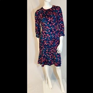 NWT Joules Floral Midi Dress - Navy and Pink